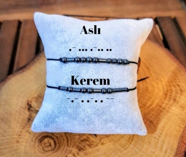 Aslı ile Kerem mors bilekliği