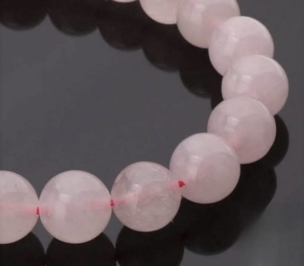 Pembe doğal taş bileklik